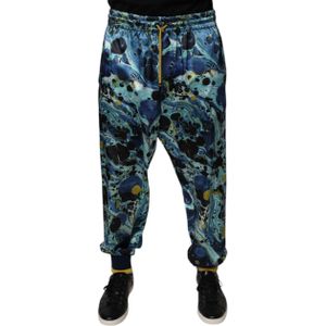 Dolce & Gabbana - Joggingbroek - Veelkleurig - Polyester - Met Marmerprint en Logo
