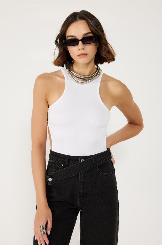 Bodystocking - Effen - Aansluitende Pasvorm - Mouwloos