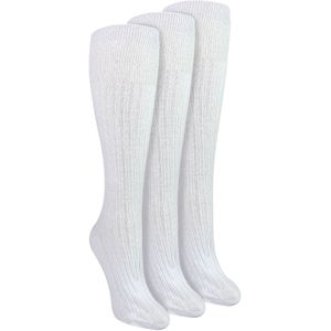 Dames 3-Pack Kniesokken 100% Katoen Zacht Ademend