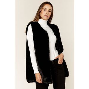 Geen snit mouwloos gilet van imitatiebont