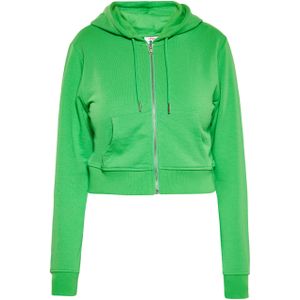Mymo - Hoodie - Groente - Dames - Cropped met Rits