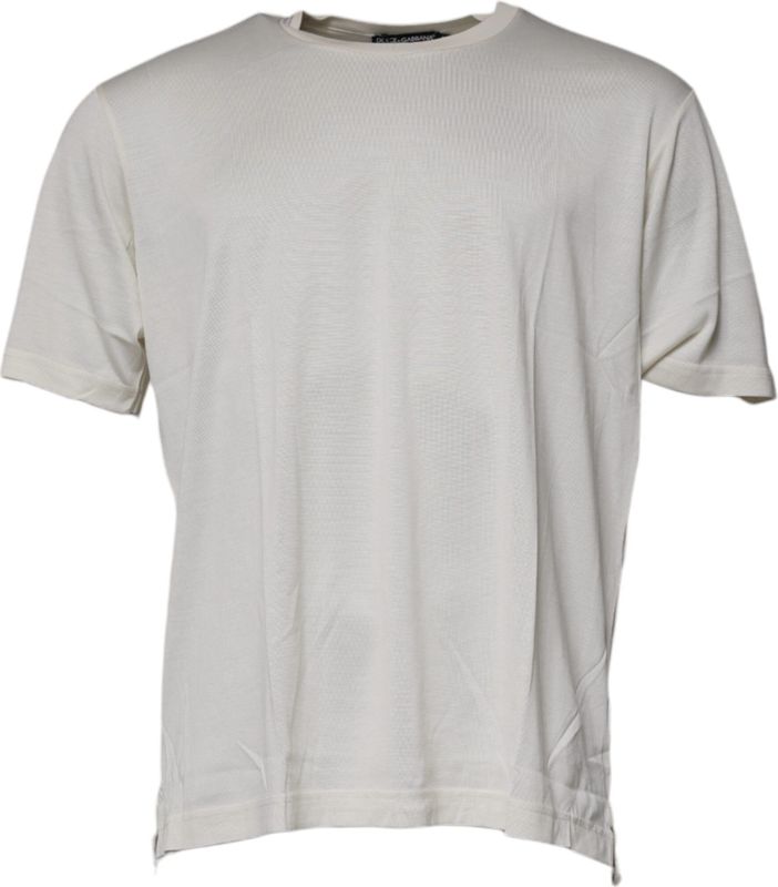 Dolce & Gabbana - Crew Neck T-shirt - Off White - Classic Fit