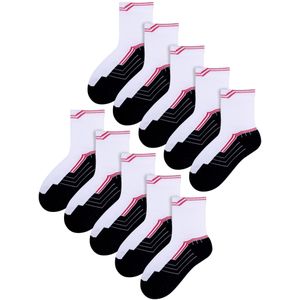 Steven - 10 Paar Jongens Sport Sokken | Ademende Gewatteerde Sokken Kinderen - Stijl 1