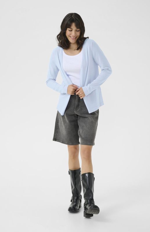 Kaffe Gebreid vest 'KAFenia'  lichtblauw