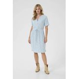 Cream - CRTiah - Jurk - Blauw - Lichtblauw - Pastelgeel - Groen - Bloemenprint