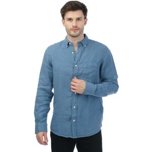 Gant - Regular Ut Garment Dyed - Overhemd - Blauw - 100% Linnen