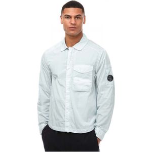 Men's C.P. Company Chrome R Overshirt In Light Blue - Maat M