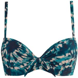 Marlies Dekkers Swim Voorgevormde Push-up Bikinitop Lotus Blauw/ecru - Maat 70E