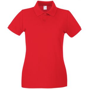 Fruit of the Loom Dames/Dames Lady Fit Poloshirt met korte mouwen (Helder rood)