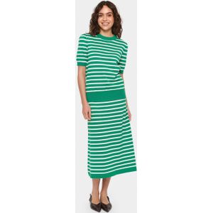 Saint Tropez - Mila SZ SS - Gebreide Trui - Groen - Ronde Halslijn