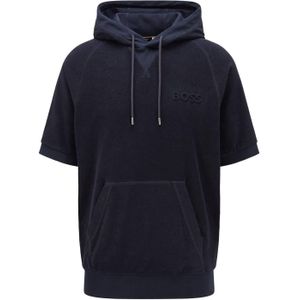 Boss Heren Sealy 09 Sweatshirt met capuchon en korte mouwen (Donkerblauw)