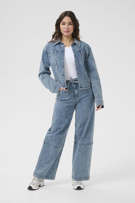 Denim blouse Tight fit Washed Blue denim