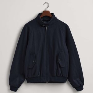 Gant - Wool Harrington Jacket - Blauw - Tussenjassen