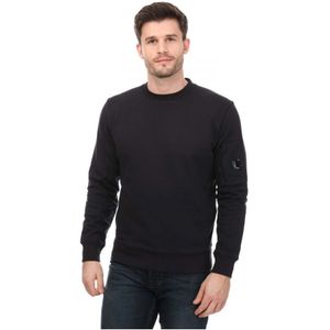 Men's C.P. Company Diagonal Raised Fleece Sweatshirt In Navy - Maat XL