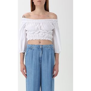 Schoudervrije Rimpel Crop Top