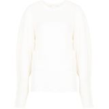 Silvian Heach - Dames Trui - Beige - Materiaal: Gebreid - Ronde Hals en Pofmouwen