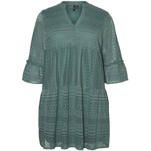 VERO MODA CURVE A-lijn Jurk VMHONEY  Groen - Maat 5XL