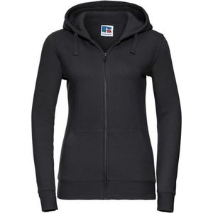 Russell Dames/Dames Authentic Full Zip Hoodie (Zwart)