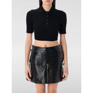 Geribbelde Gebreide Polo met Korte Mouwen