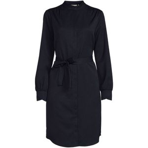 Another-Label Blousejurk Dalyce Dress L/s Met Ceintuur Marine - Maat XS