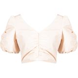 Pinko - Blouse - Roze - Leer
