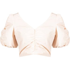 Pinko - Blouse - Roze - Leer