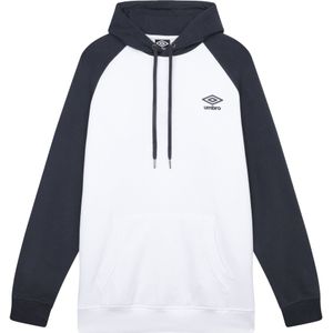 Umbro Heren Core Raglan Hoodie (Wit/Collegiaal Blauw)