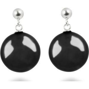 Luxenter oorbellen, 925 sterling zilver en blauwe aventurijn, gerhodineerd coleki