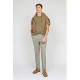 Matinique - Chino 'Liam' - Cappuccino/Zwart - Chino Broeken