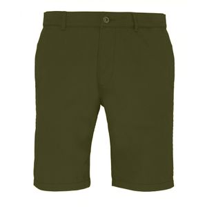 Asquith & Fox Heren Casual Chino Shorts (Olijf)