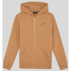 Lyle & Scott jongens hoodie met rits - bruin