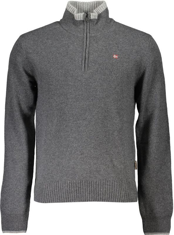 Napapijri - Casual Half-Zip Sweater - Grijs - Heren