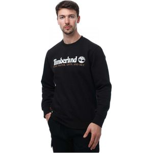 Heren Timberland Regular Fit Crew Sweatshirt in Zwart