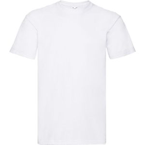 Fruit of the Loom Heren Super Premium Effen T-Shirt (Wit)