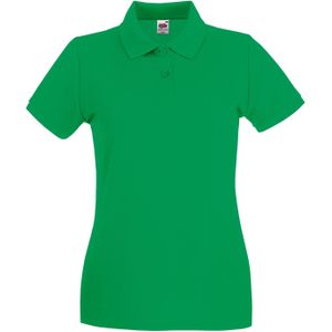 Fruit of the Loom Dames/Dames Premium Piqué Katoen Polo Shirt (Kelly Groen)