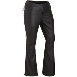 VERO MODA CURVE Coated High Waist Flared Jeans VMSIGA Zwart - Maat 46/32