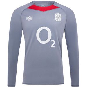 Umbro Heren 24/25 Engeland Rugby Relaxed Fit Trainingstrui met lange mouwen (Folkstone/Grijs)