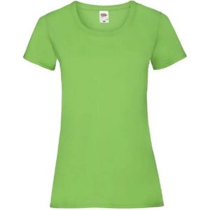 Fruit of the Loom Dames/vrouwen Lady-Fit Valueweight Short Sleeve T-Shirt (Pak van 5) (Kalk)