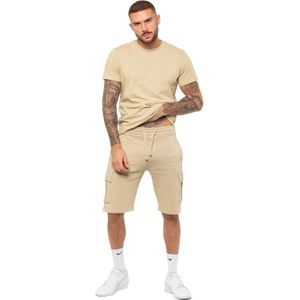 Enzo - Heren T-shirt Trainingspak - Stone - Met Korte Broek Set