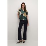 Blouse met korte mouwen Relaxed fit Green Art dark green