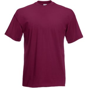 Fruit Of The Loom Heren Valueweight T-shirt met korte mouwen (Bordeaux)