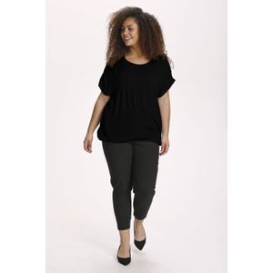 Blouse met korte mouwen Loose fit Black