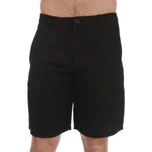 Heren Armani Exchange Linnen Rayon Twill Shorts in Zwart