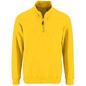 SOLS Heren Stan Contrast Zip Neck Sweatshirt (Goud) - Maat L