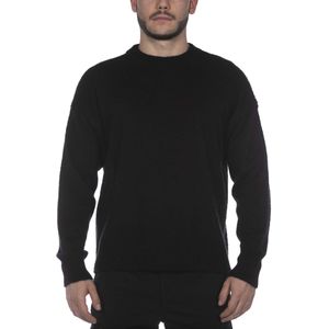 Zwart Mohair Amish Crew Hals Trui