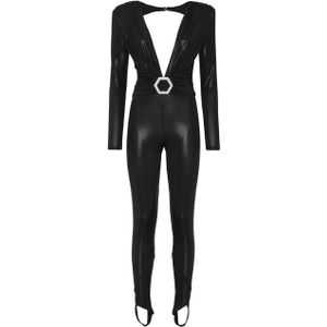 Philipp Plein, Dames, Jumpsuits & Playsuits, Zwart, Maat: XS Poliester,