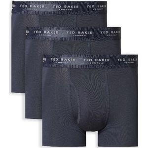 Ted Baker katoenen boxershorts voor heren, set van 3, marineblauw