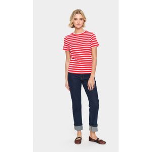 T-shirt Regular fit Flame White Stripe red