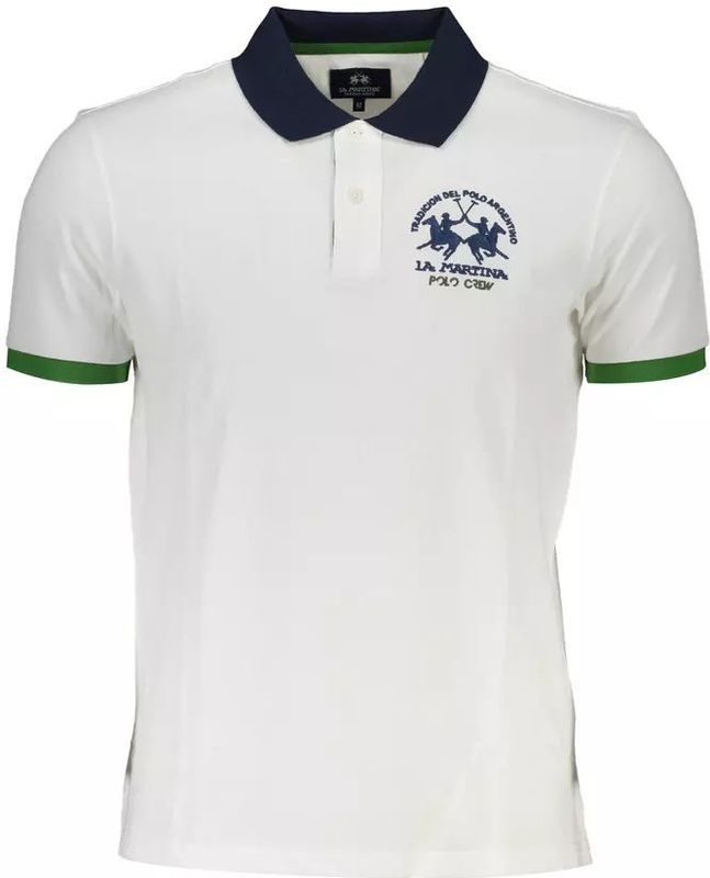 La Martina - Poloshirt - Wit - Regular Fit - Geborduurd Logo