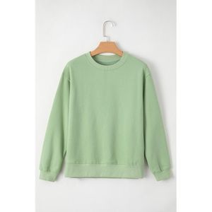 Azura Exchange Dames Groen Lange Mouwen Crew Neck Sweatshirt
